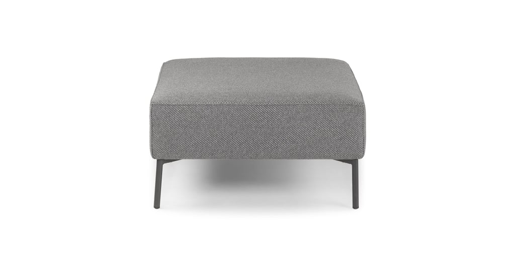 Tezra Basalt Gray Ottoman