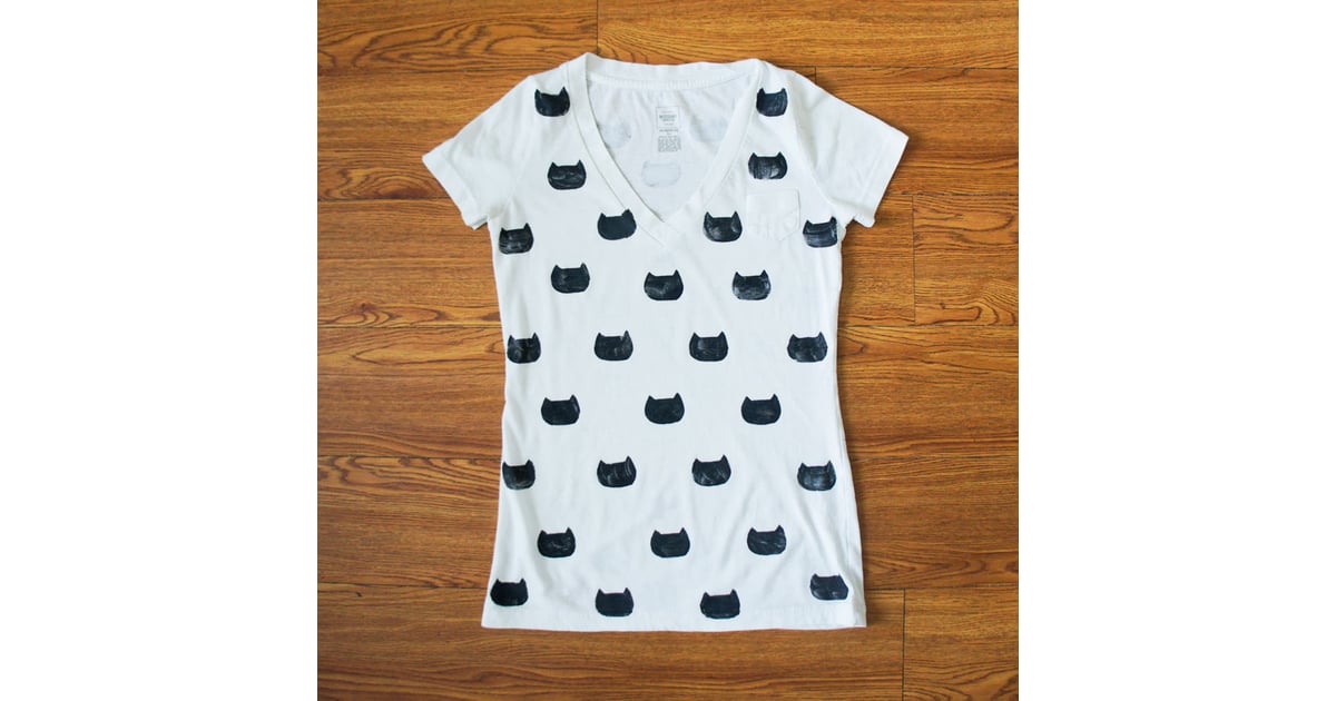 CatStamped TShirt DIY Gifts For Cat Lovers POPSUGAR Smart Living