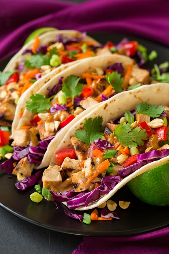 Thai Chicken Tacos