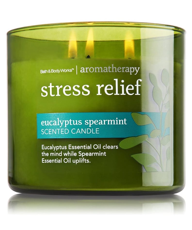 Bath & Body Works Aromatherapy Stress Relief 3-Wick Candle, Eucalyptus Spearmint