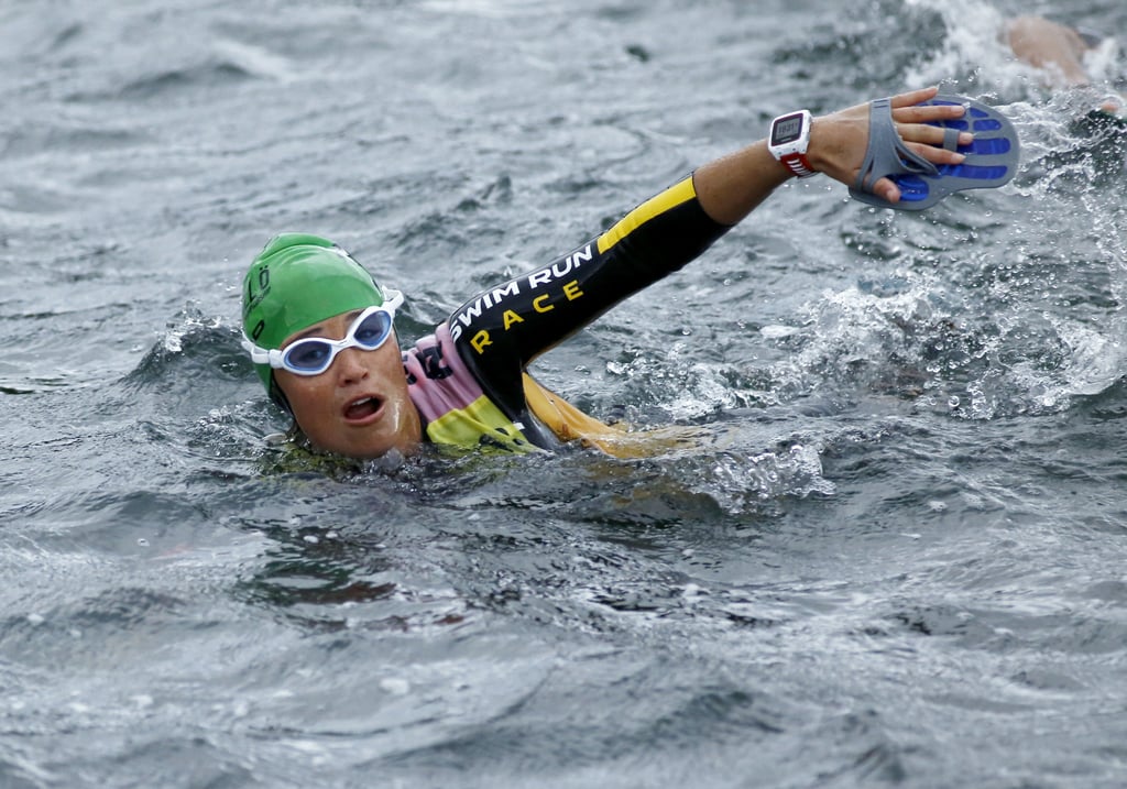 Pippa Middleton Swimming and Running Race in September 2015