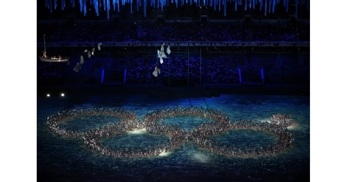 The dancers formed the shape of four Olympic rings and one stubborn ...