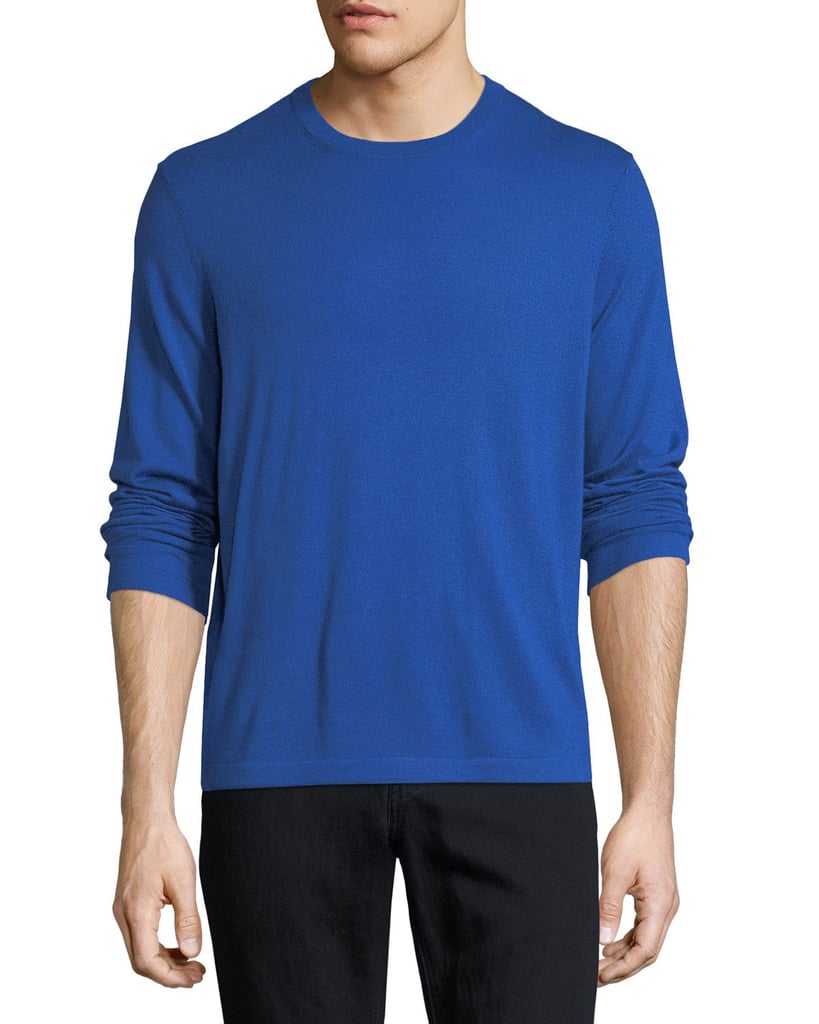 Neiman Marcus Cashmere-Silk Crewneck Sweater