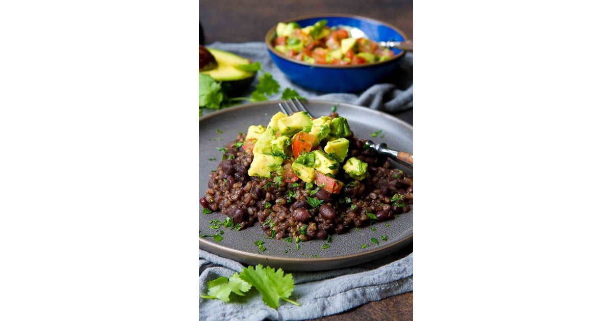 Black Beans and Brown Rice With Avocado Salsa Mediterranean Diet