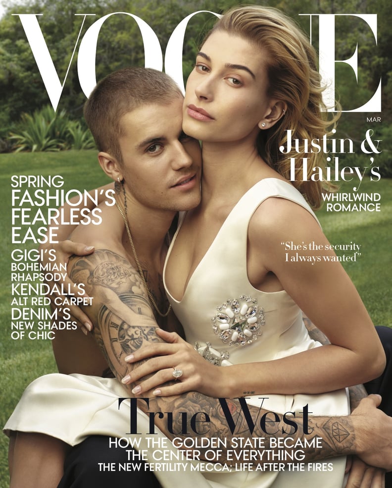Hailey Wore a White Prada Dress on the Vogue Cover