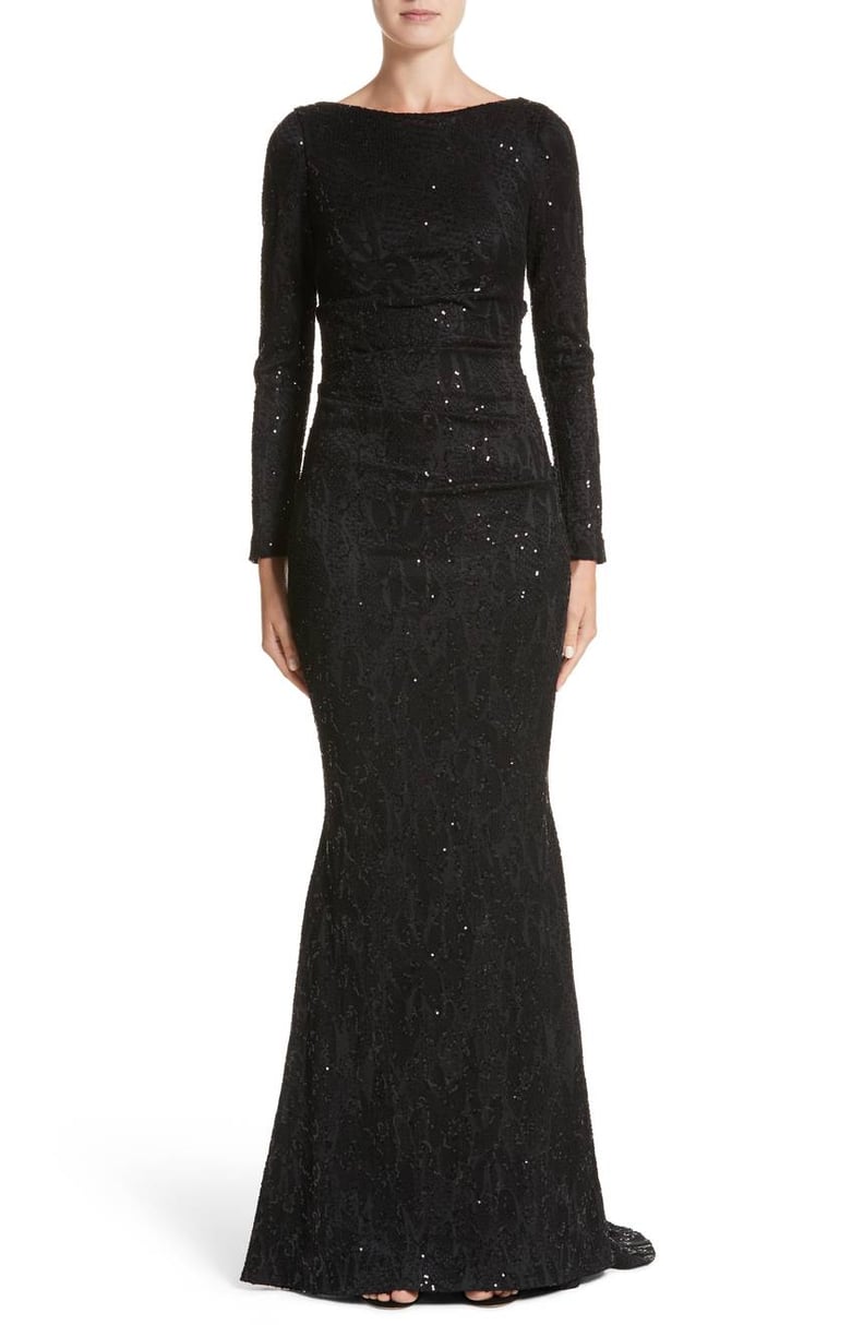 Talbot Runhof Sequin Lace Gown