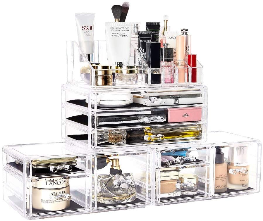 Dream Genius Four-Piece Acrylic Cosmetic Storage Display Boxes