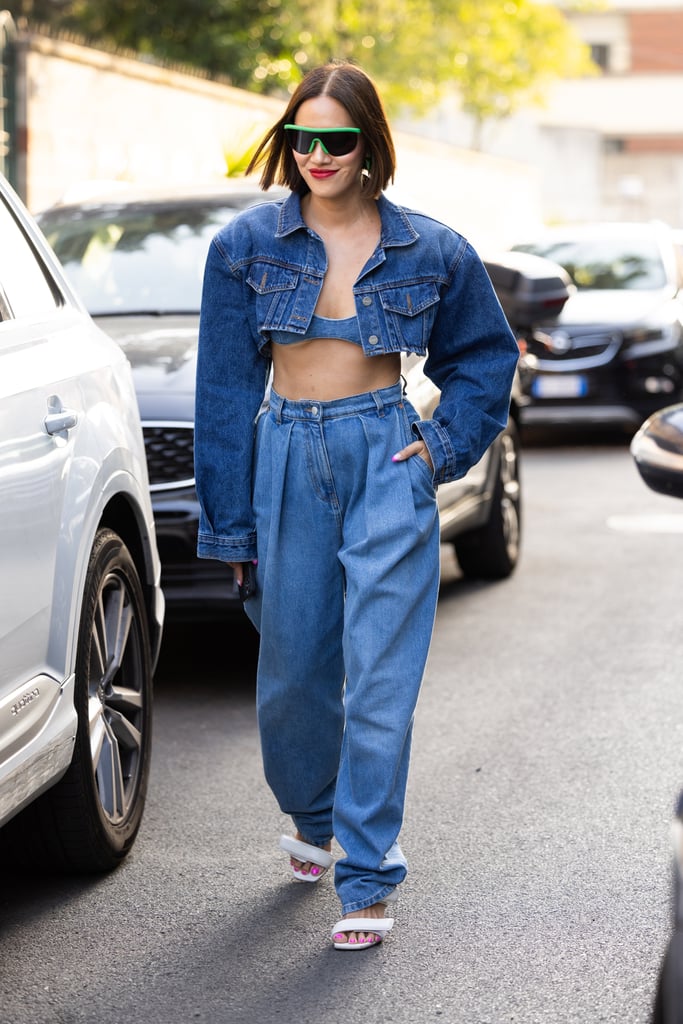 Denim Trend 2023: Pleated Trousers | The 8 Biggest Denim Trends of 2023 | POPSUGAR Fashion Photo 2