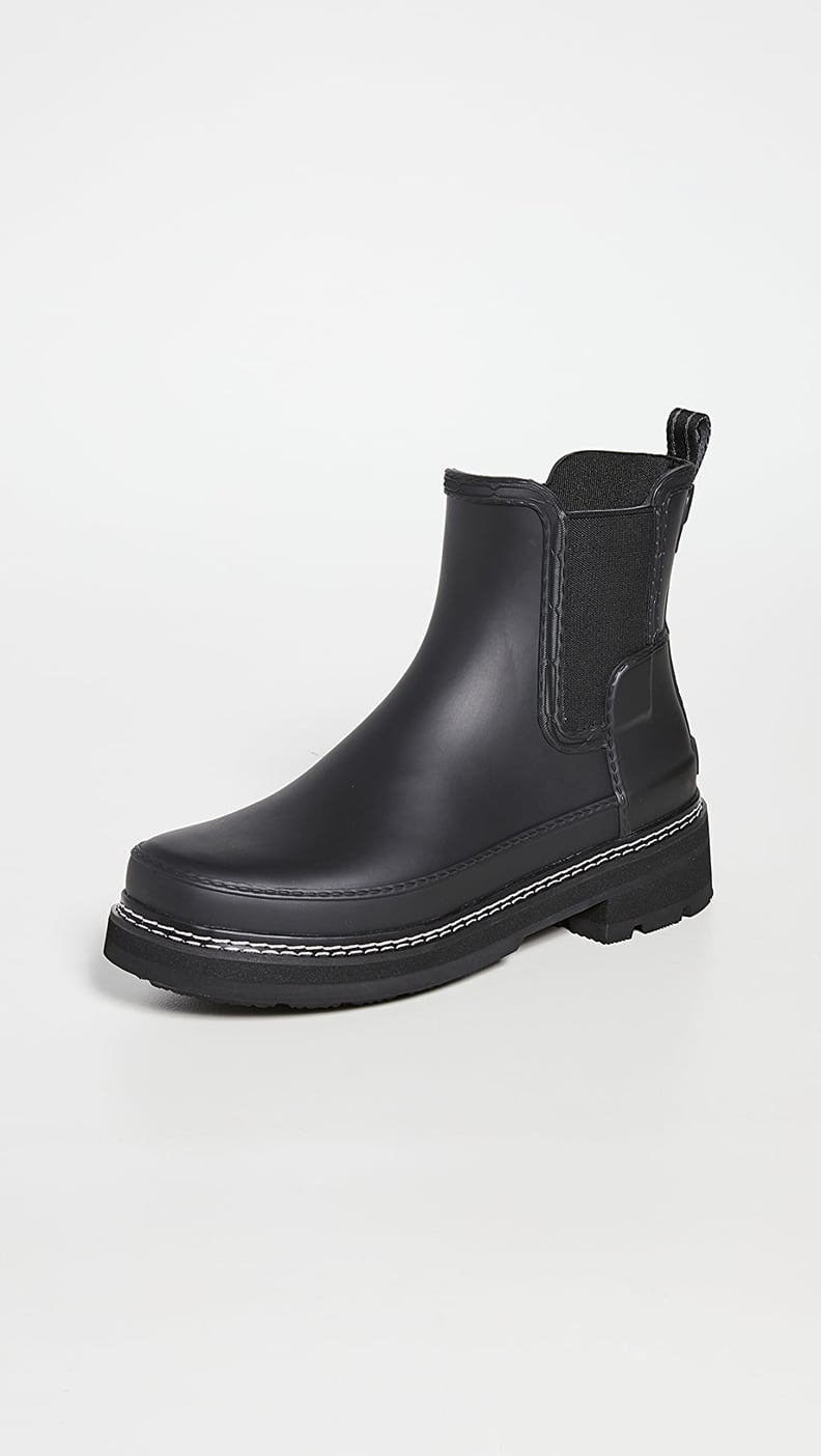 Classic Chelsea Boots: Hunter Boots Refined Chelsea Stitch Detail Wellington Boots
