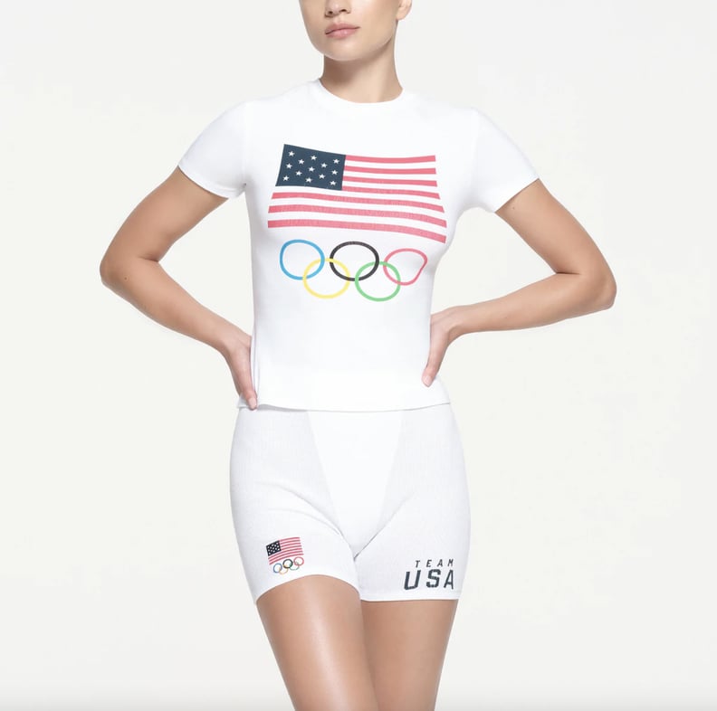 Skims For Team USA Cotton Jersey Olympic T-Shirt