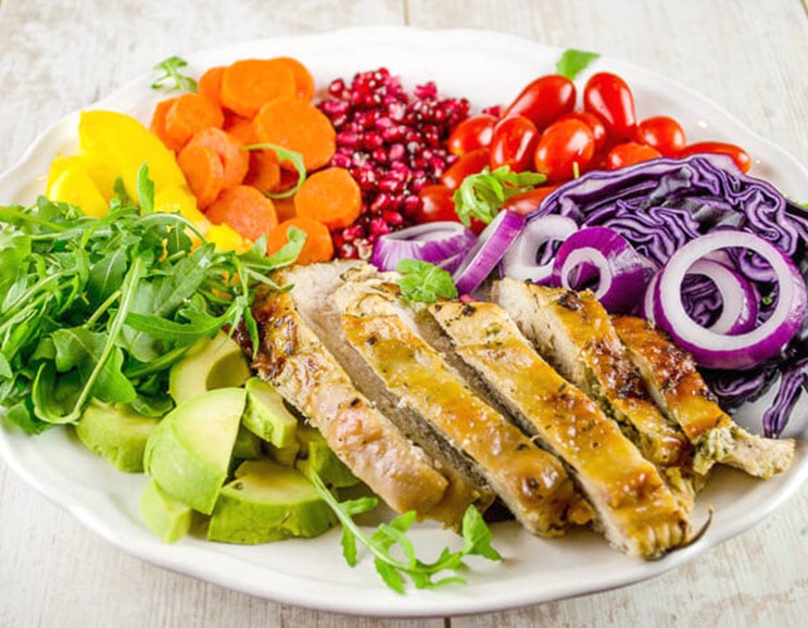 Rainbow Turkey Salad