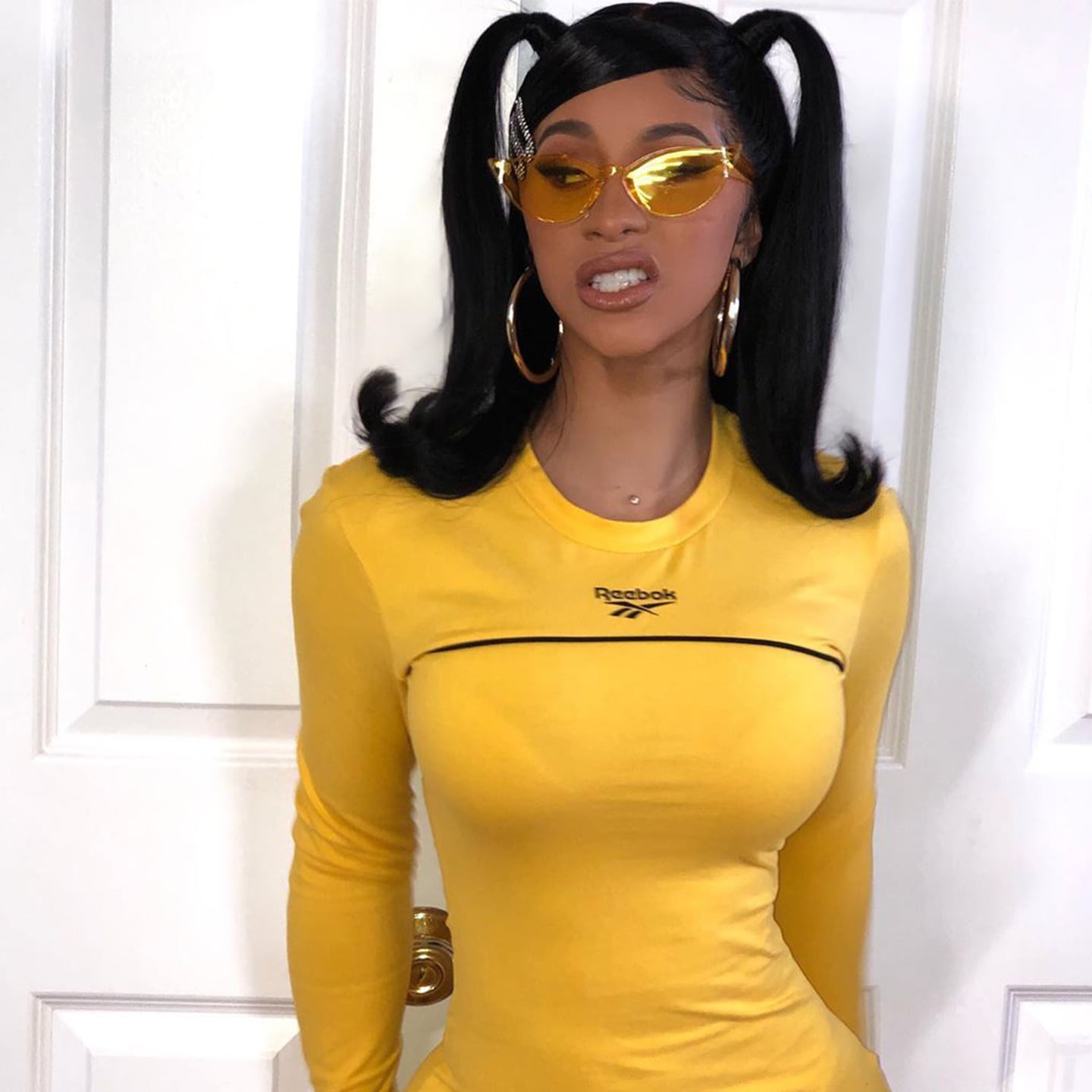 Cardi B Half Up Pigtails Hairstyle