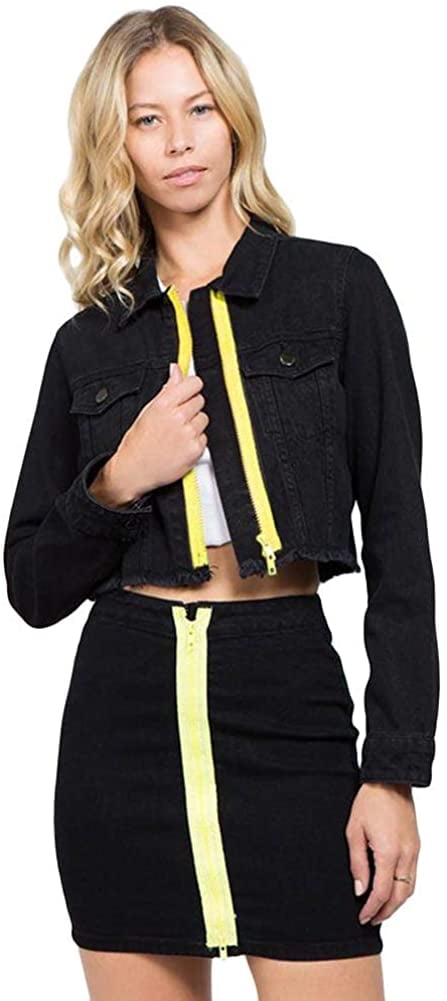 American Bazi Women's Destroyed Denim Jacket