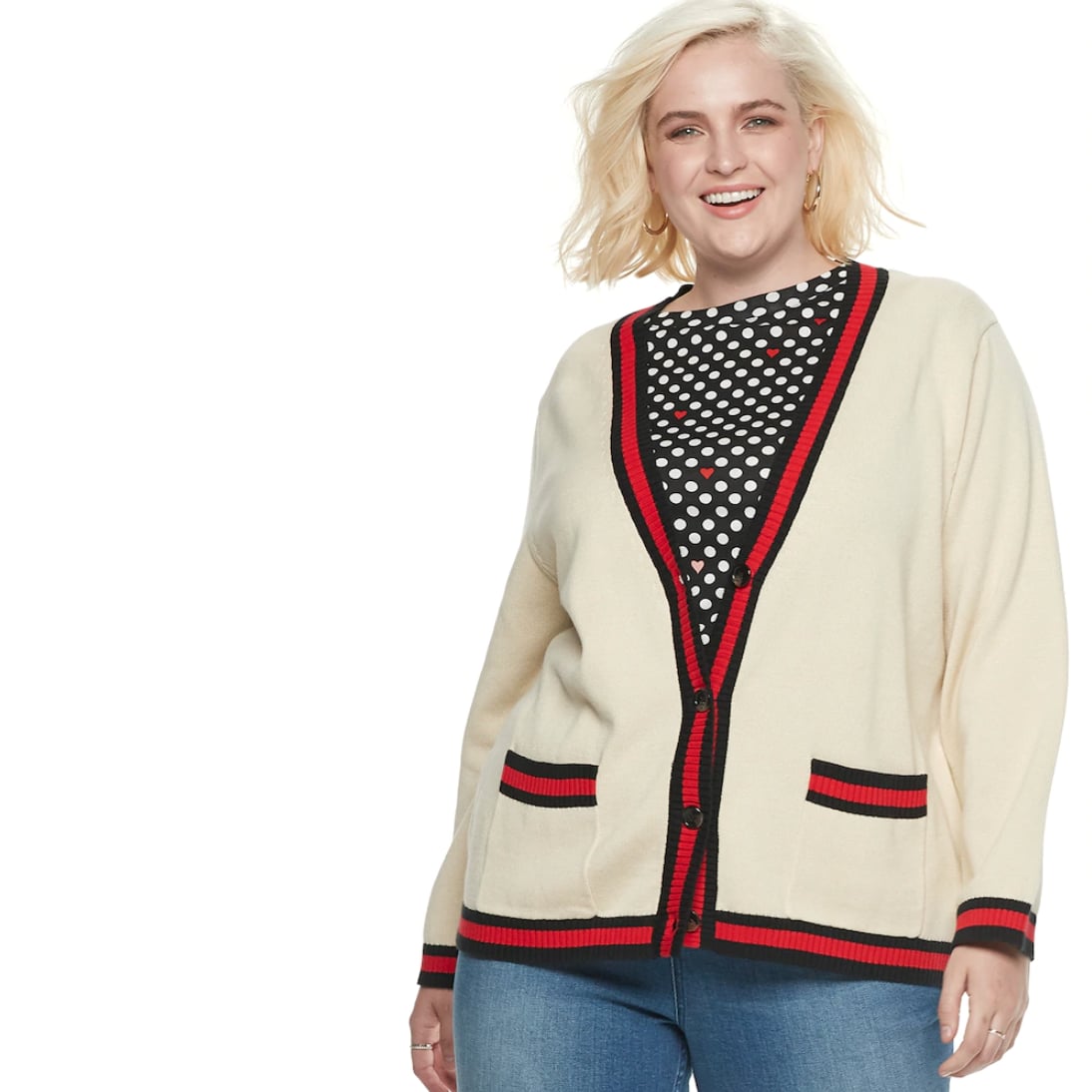 Plus size varsity cardigan on sale