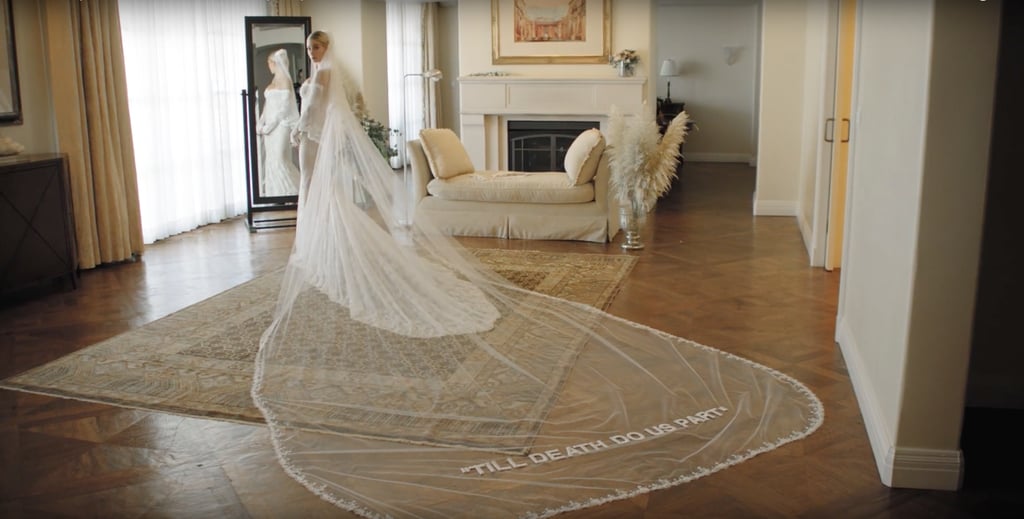 Hailey Baldwin's Off-White Wedding Dress, 2019