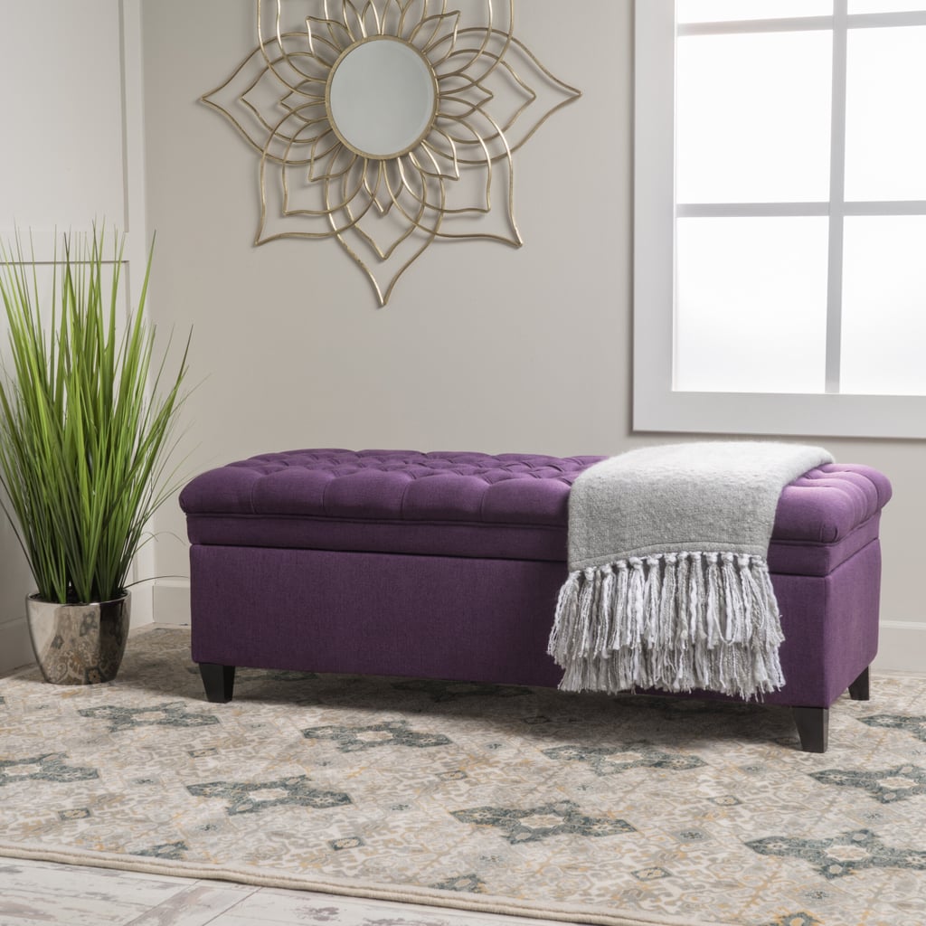 50" Tufted Rectangle Storage Ottoman