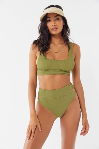 Out From Under Meg Ribbed Scoop-Neck Bikini Top