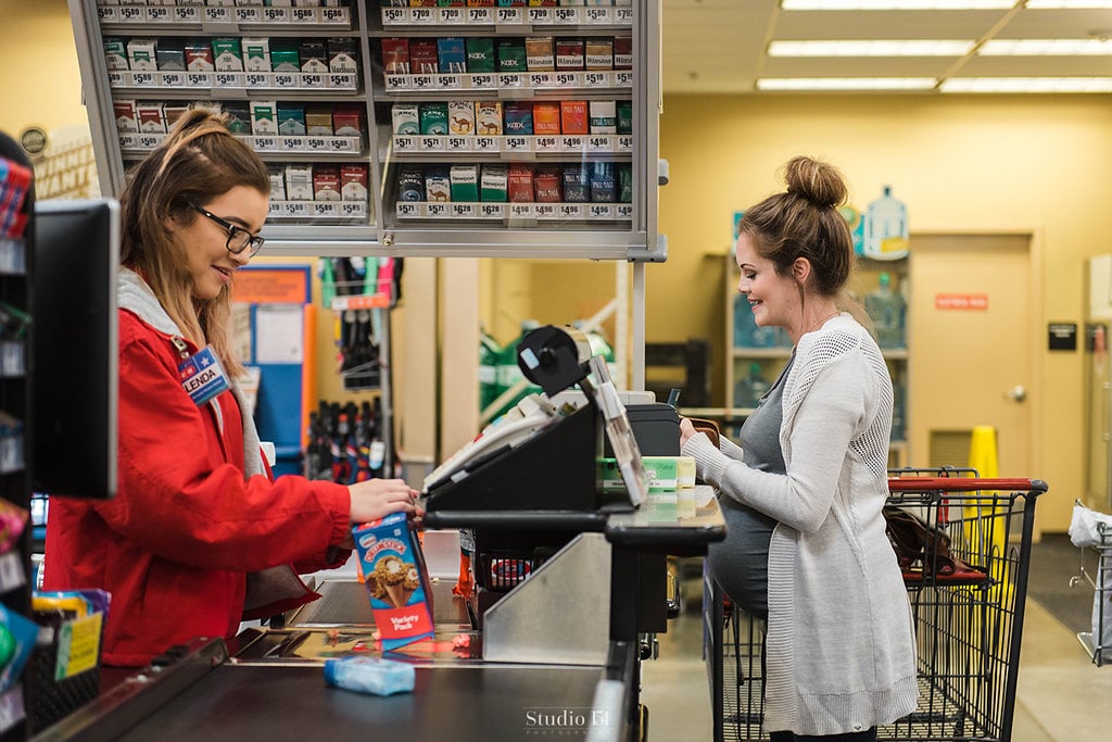 Pregnancy Cravings Maternity Shoot at the Grocery Store POPSUGAR