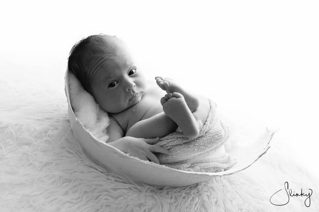 Newborn Photos in Baby Bump Cast Molds