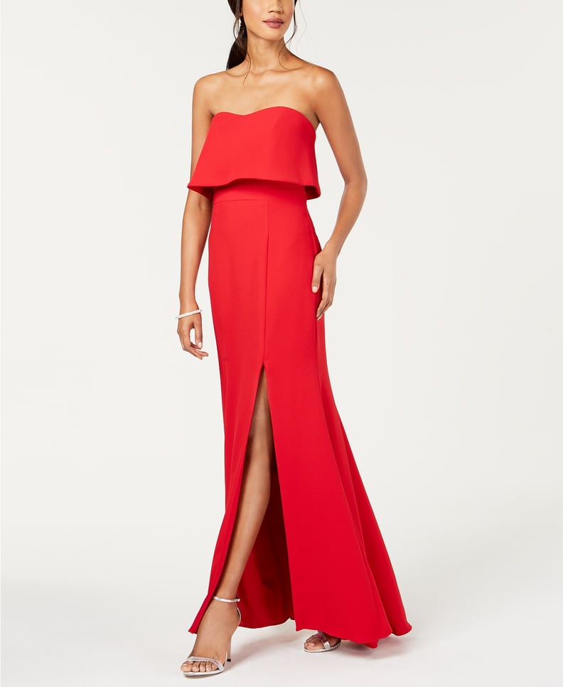 Xscape Strapless Popover Evening Gown