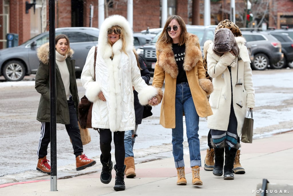 Kate Hudson and Dakota Johnson in Aspen December 2015
