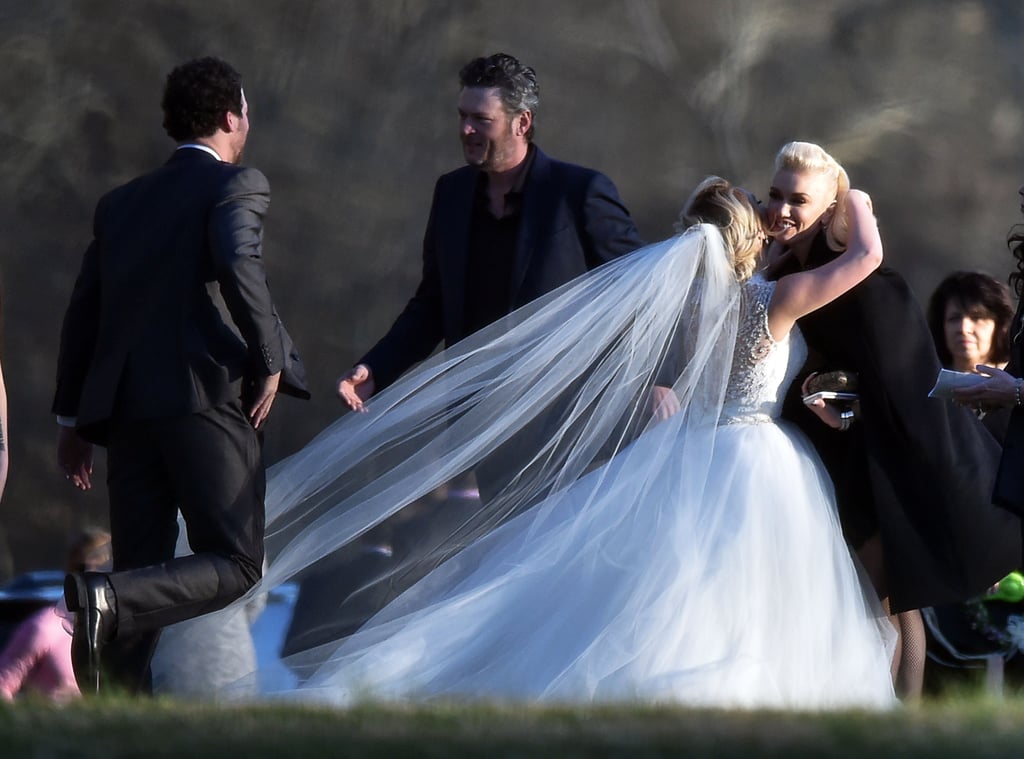 Gwen Stefani and Blake Shelton at RaeLynn's Wedding 2016