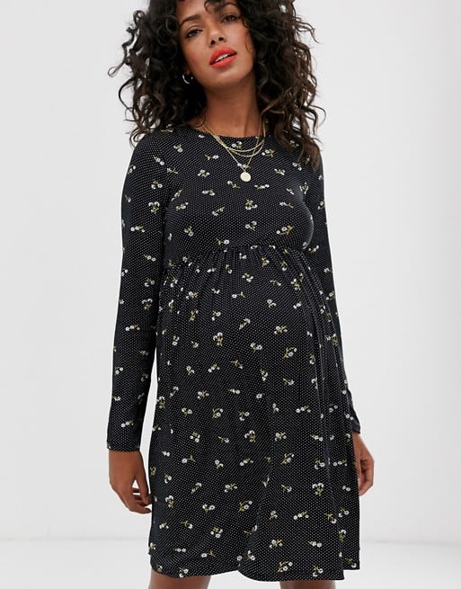 med hensyn til påske Kvarter New Look Maternity Jersey Smock Dress in Spot Floral Print | 50 Stylish  Maternity Pieces From ASOS — All Under $50 | POPSUGAR Family Photo 20