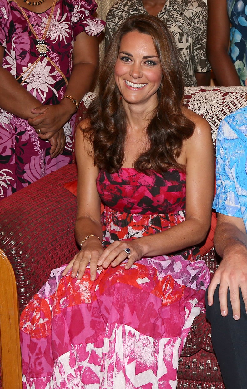 Kate Beamed in Her Colorful Dress