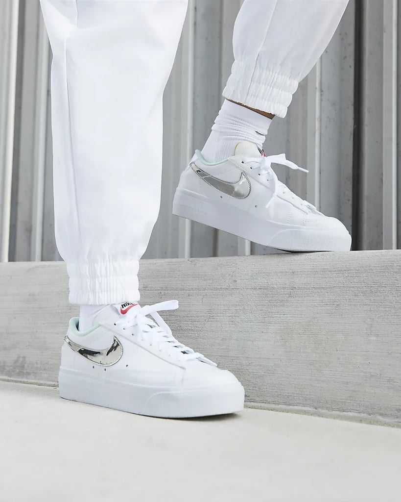 Metallic Accents: Nike Blazer Low Platform Sneakers