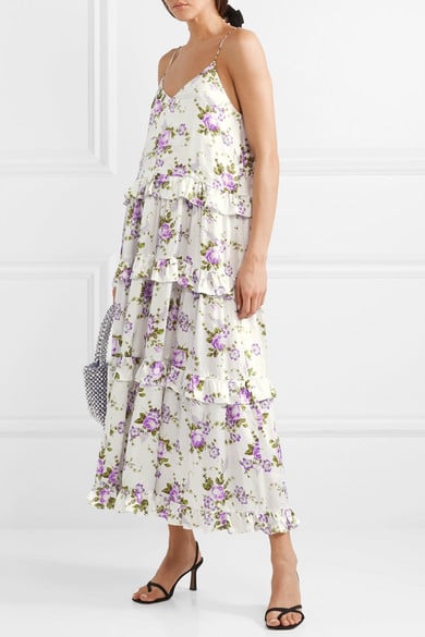 Les Reveries Ruffle-Trimmed Tiered Maxi Dress