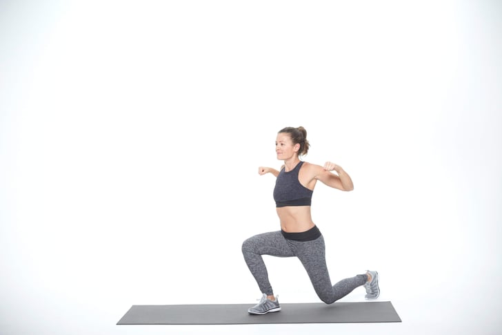 How to Do a Lunge With Shoulder Squeeze | POPSUGAR Fitness