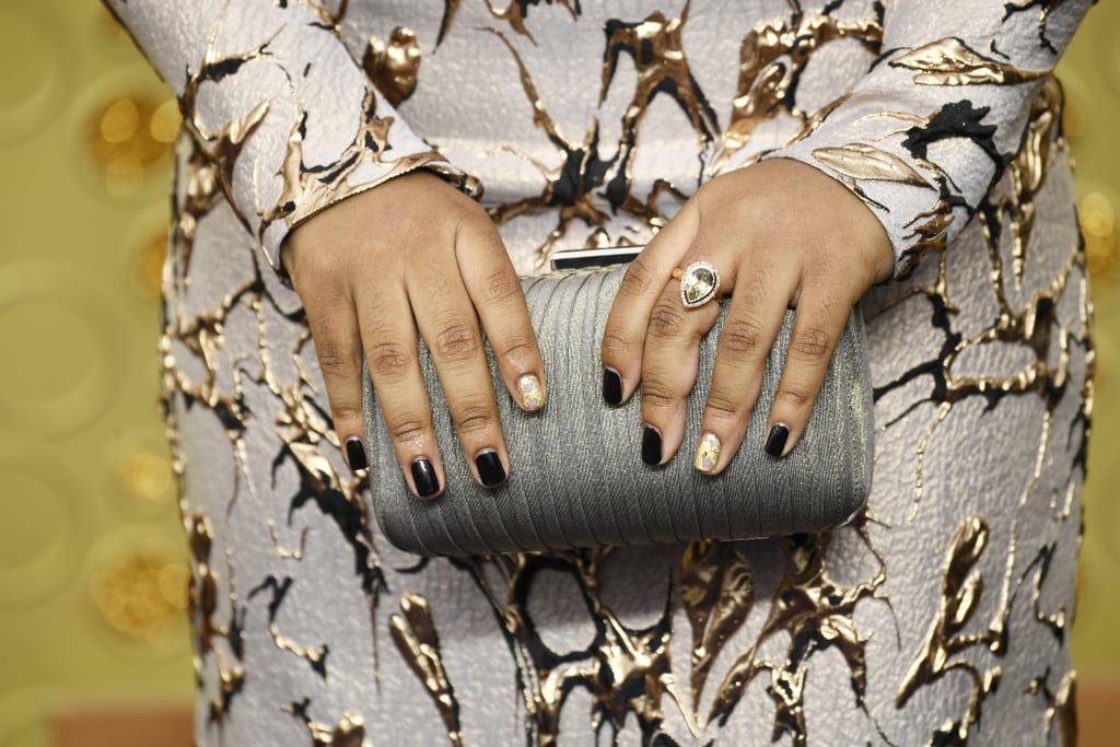 2020 Nail Art Trend: Cracked Gold Leaf