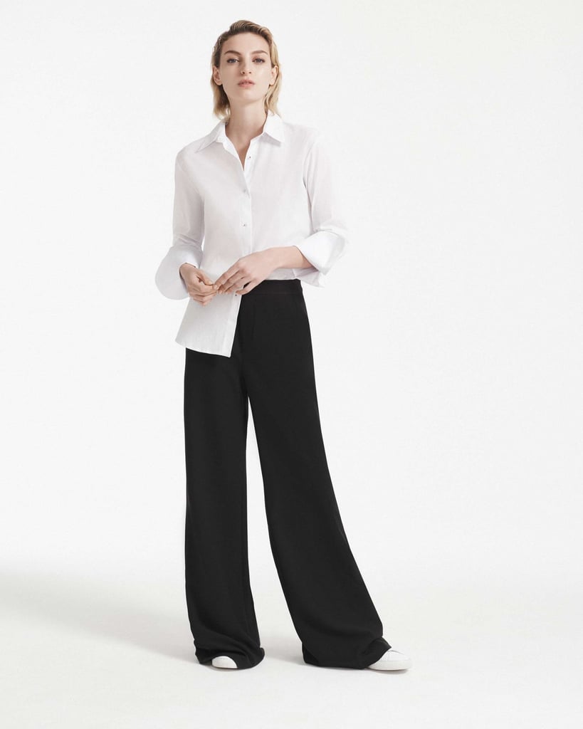 Misha Nonoo The Husband Shirt ($185) and Kiki Trousers ($250)