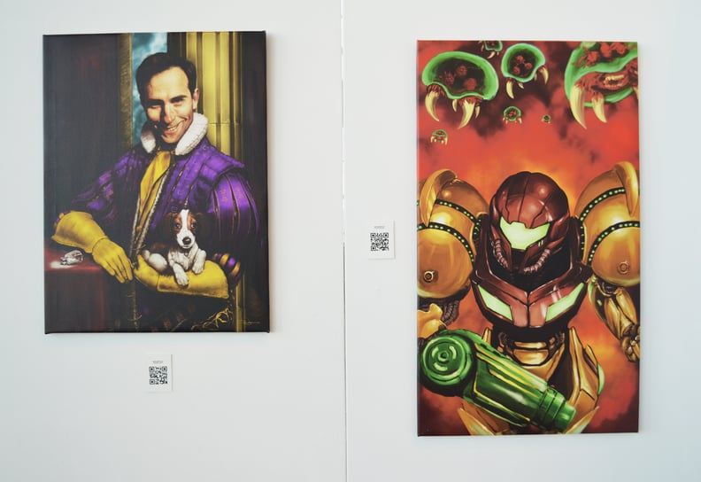 Game-inspired artwork graced the walls.