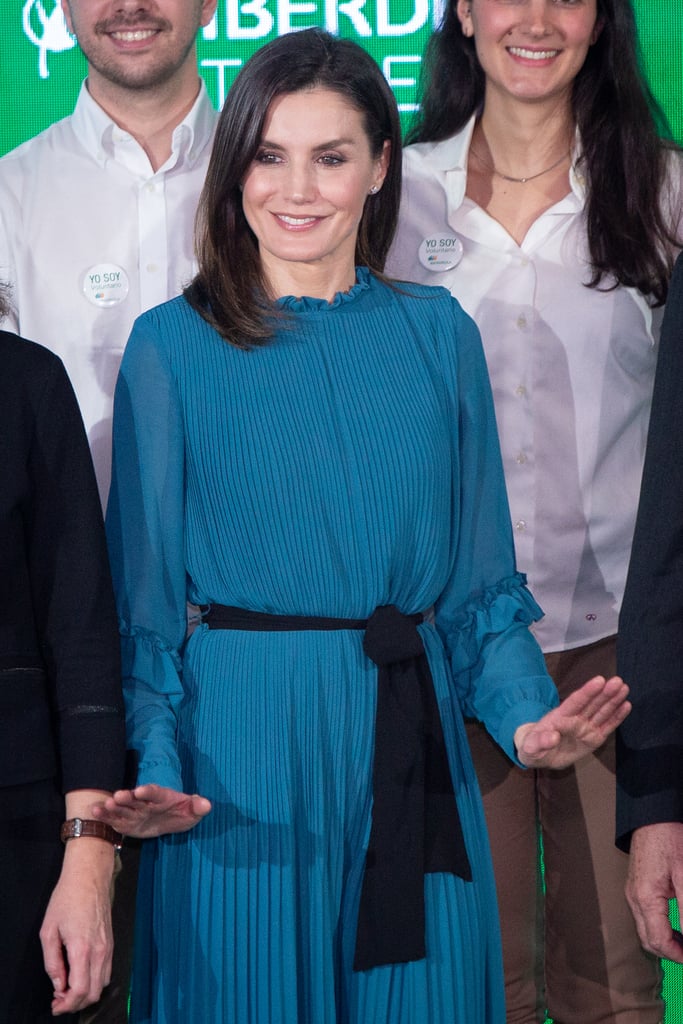 Queen Letizia's Blue Zara Jumpsuit January 2019