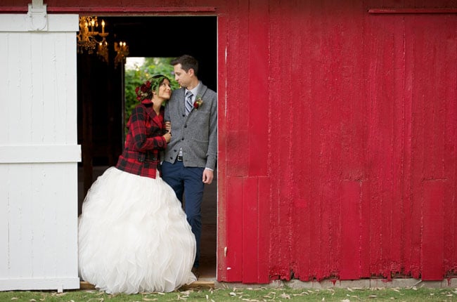 How cute does plaid look with this dress?