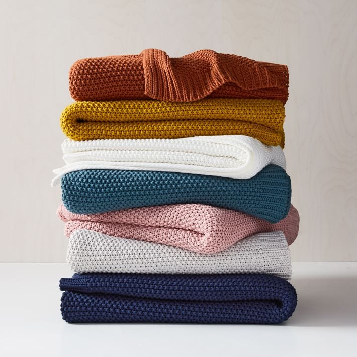 West Elm Cotton Knit Throws