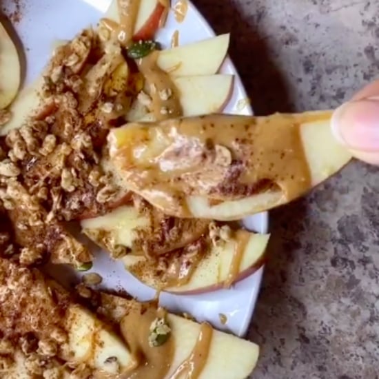 Healthy Apple and Peanut Butter Nachos Snack
