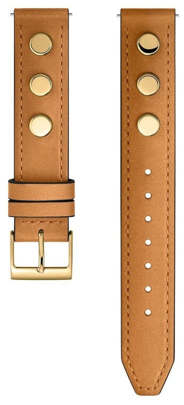 Rebecca Minkoff Gold Tone Biker Stud Leather Guitar Strap