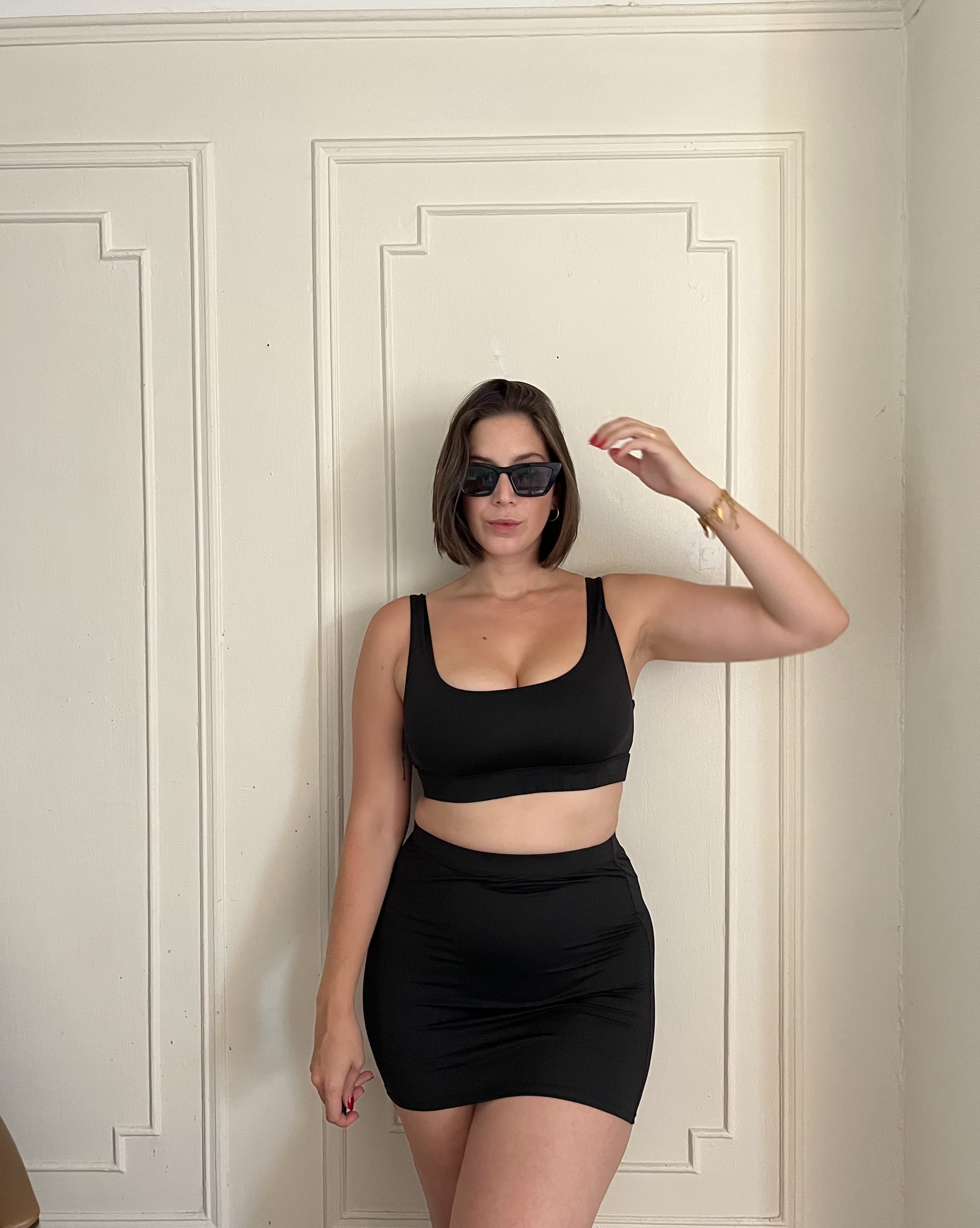 The Swim Tank Bikini Top and Tube Skirt in Black, 3 Editors Test Out Skims'  Viral Swimsuits