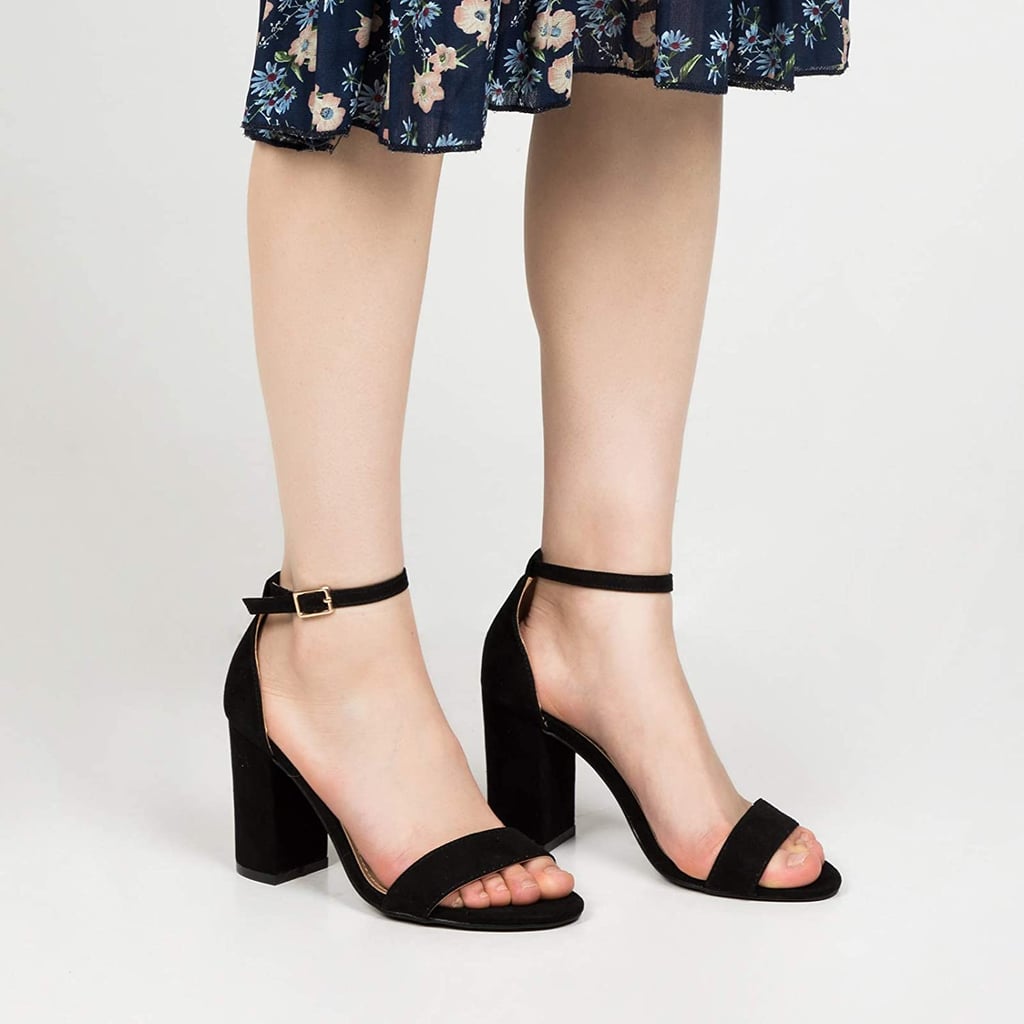 COASIS Women's Chunky High Heel Sandal Ankle Strap Block Open Toe