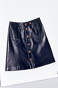Leather Mini Skirt ($325) | Gigi Hadid x Tommy Hilfiger Collection ...