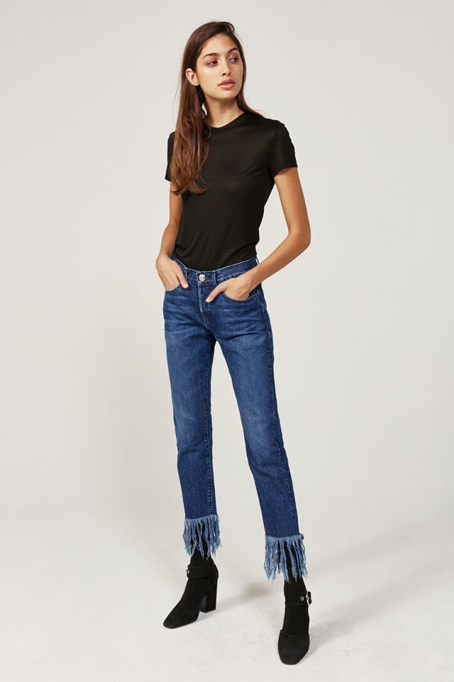 3x1 Crop Fringe Hem Jeans