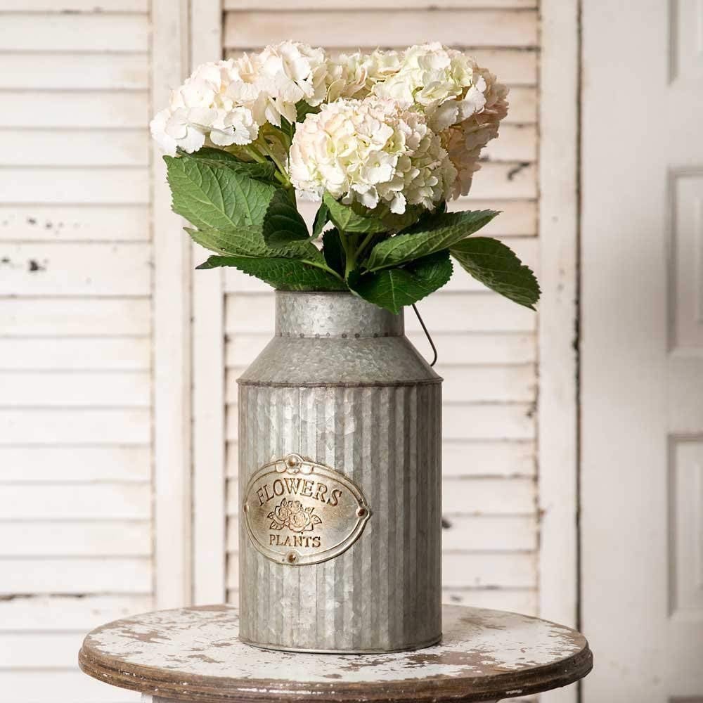 Vintage Industrial Farmhouse Chic Flower Can