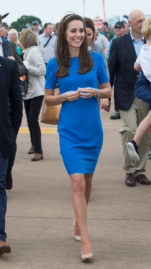 In July 2016, Kate's hemline raised eyebrows yet again as she visited the Royal International Air Tattoo.