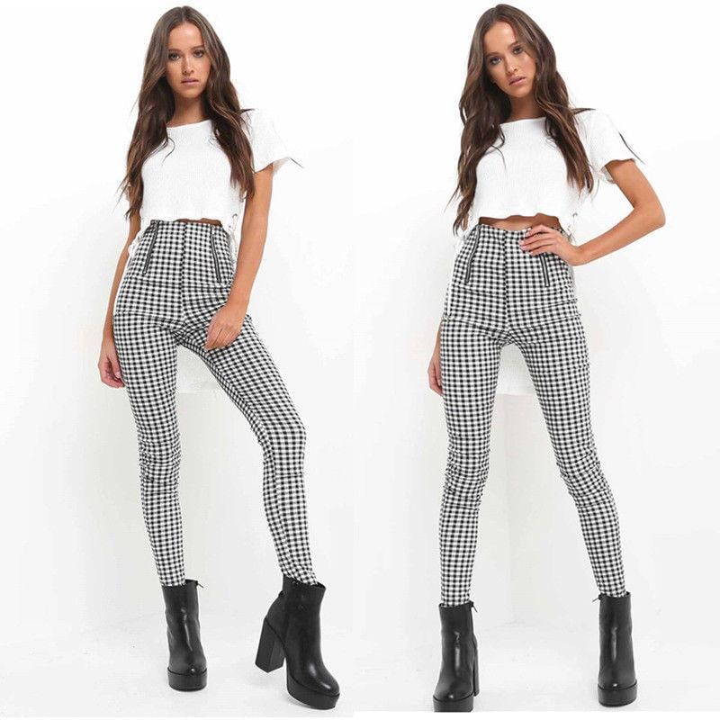 Tomblin Plaid Zipper Pants