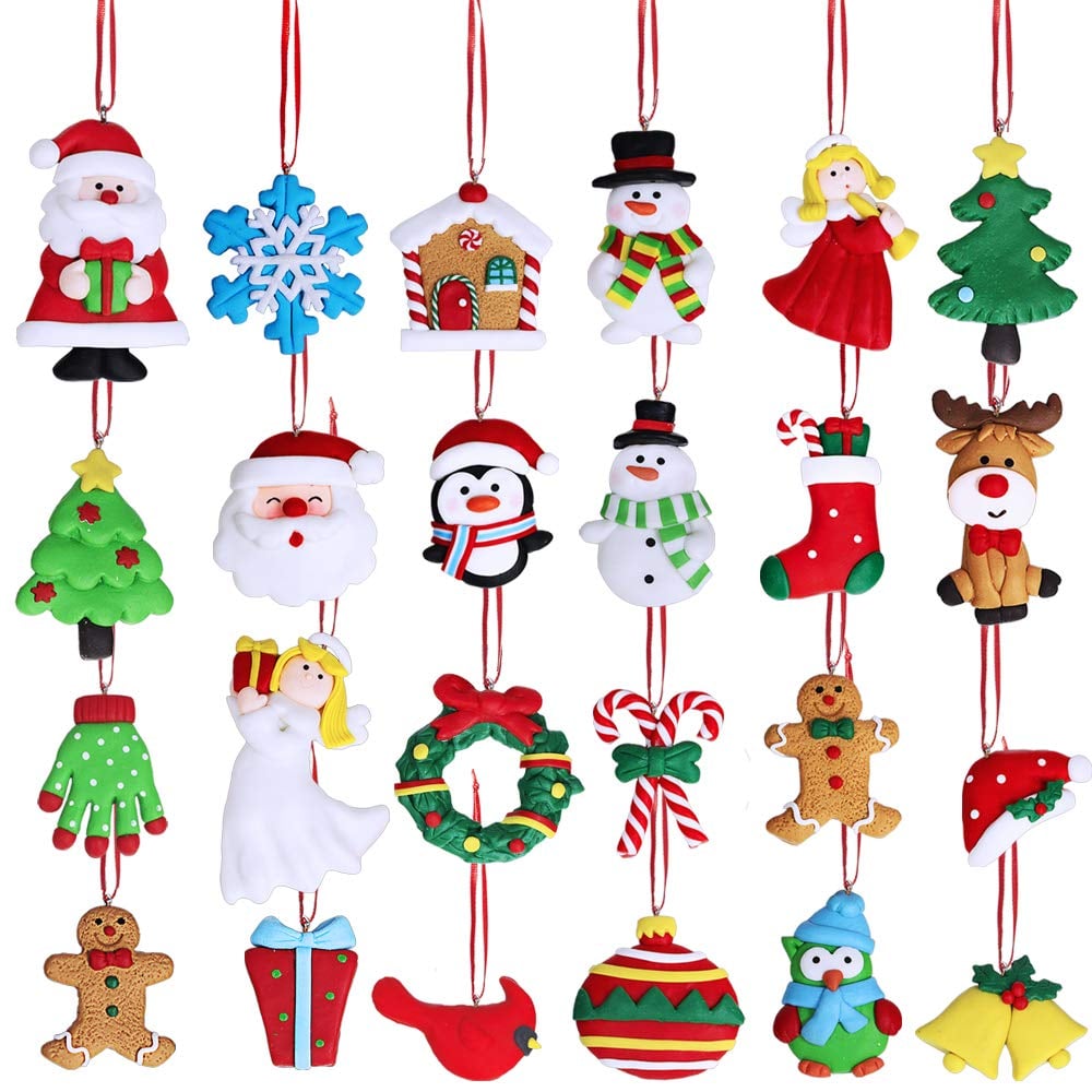 Winlyn Christmas Countdown Advent Calendar Ornaments 24 Set Best