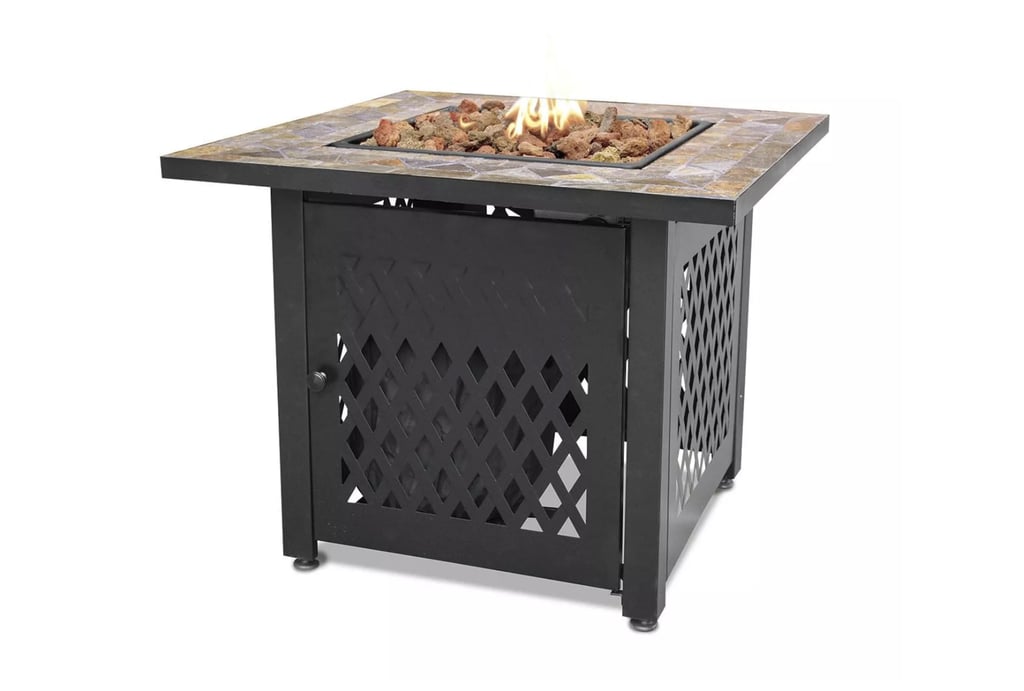 Endless Summer Decorative Slate Tile Mantel LP Gas Outdoor Fire Pit