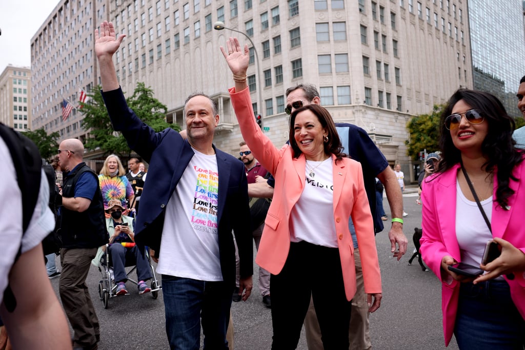 Kamala Harris and Doug Emhoff at 2021 Pride Parade Photos