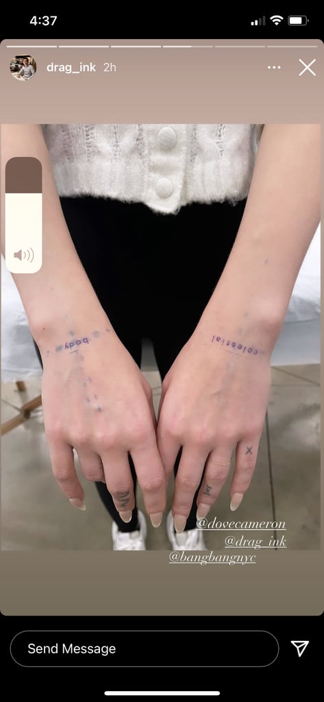 Dove Cameron Showed Off Two New Wrist Tattoos